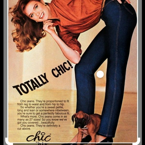 VINTAGE Chic Mom jeans HIGH rise size 6P retro 80s - Picture 4 of 10